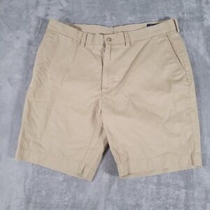 Polo Ralph Lauren Chino Shorts Mens 36 Tan Cotton Flat Front Preppy Classic Fit‎